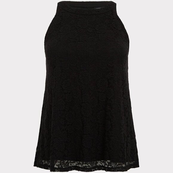 Torrid Black Lace High Neck Goddess Tank 2x - Picture 4 of 10